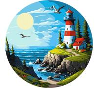 IDEYKA Una vista mozzafiato - Dipingi con i numeri per adulti, semplice pittura acrilica con i numeri per adulti, dipingi con cornice, fai da te come regalo, d39 cm