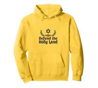 IDF Difendi la Terra Santa Sostegno Patriottico Israele Felpa con Cappuccio, Unisex per Adulti, Limone, XL