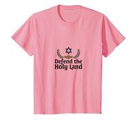 IDF Difendi la Terra Santa Sostegno Patriottico Israele Maglietta, Bambini, Rosa, 6 Anni