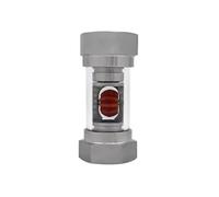 IDGTTLDF 1/2" BSP Female Thread 304 Stainless Steel Straight Window Sight Glass Water Flow Indicator