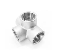IDGTTLDF 1/4" 3/8" 1/2" 3/4" 1" 1.25" 1.5" 2" BSPT Female 3 4 5 Ways Corner Cross 304 Stainless Steel Pipe Fitting Connector Water Gas(4,1-1l2 BSP)