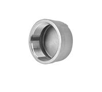 IDGTTLDF 1/8" 1/4" 3/8" 1/2" 3/4" 1" 1-1/2" 2" 3" 4" NPT Female Round End cap 201 304 316 Stainless Steel Pipe Fitting Water Gas Oil(NPT SS304,Round_2-1/2")