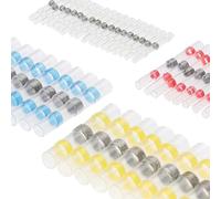 IDGTTLDF 110 Pezzi di connettori for Cavi con Tubo termorestringente saldati + 90 Tubi termorestringenti con Coltello spelafili