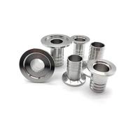 IDGTTLDF 1pc KF40 Vacuum Clamp Hose Barb OD 32mm 304 Stainless Steel Flange Adapter Pipe Fitting