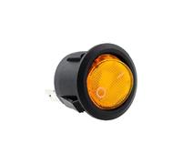 IDGTTLDF 1pcs 20mm KCD1 10A 12V Yellow Light Power Switch Car Button Lights ON/off 3pin Round Rocker Switch