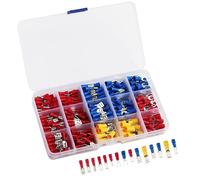 IDGTTLDF 280 Pezzi Terminali isolati a Forcella Connettore for Cavi Cavo Elettrico Crimpatura ad Anello di Testa Set di forcelle ad Anello Capicorda arrotolati a crimpare con Pinza