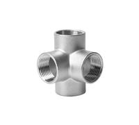 IDGTTLDF 304 Stainless Steel Pipe Fittings Three-Dimensional Four-Way Water Pipe Accessories Shelf Shelf Right Angle Joint 4 Points 6 Points(G1/2-inside Diameter 19mm)