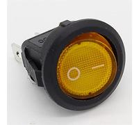 IDGTTLDF 4Pcs Car 220V Round Rocker DOT Boat LED Light Toggle Switch SPST ON/off Controls (Color : Red) (Color : Yellow)