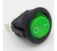IDGTTLDF 4Pcs Car 220V Round Rocker DOT Boat LED Light Toggle Switch SPST ON/off Controls (Color : Red) (Color : Green)