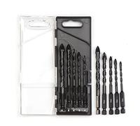 IDGTTLDF 5PCS Glass Ceramic Concrete Tile Drill Bits Hole Opener Tip Twist Cross Hex Drill Bit 4/5/6/8/10mm IDGTTLDF