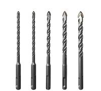 IDGTTLDF 5PCS Glass Ceramic Tile Concrete Drill Bits Set 6/8/10/12mm Carbide Tipped SDS Plus 160mm Masonry Drill Bit (Color : 6-12mm(5PCS)) IDGTTLDF