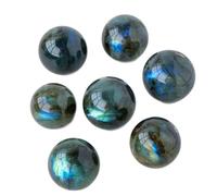 IDGTTLDF 7 Pieces Quartz Sphere Labradorite Balls Crystal Stones Polished Hand Carved Ball Bead Bulk for Witchcraft Balancing Decor,20mm