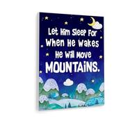 IDGTTLDF Baby Boy Nursery Decor - Let Him Sleep Inspirational Quote Wall Art, Sentimental New Parent Gift for Baby Shower Bedroom Wall Print Unframed,12x18inch(30x45cm)
