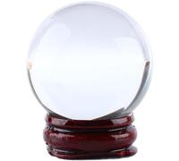 IDGTTLDF Clear Crystal Ball Asian Rare Quartz Magic Sphere with Stand Base,White ball-90mm