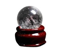 IDGTTLDF Clear Crystal Ball with Stand Real Quartz Sphere for Decoration Crystals Decor,White-25mm