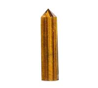 IDGTTLDF Crystal Tiger Eye Stone Hexagonal Column Single Pointed Polished Home Furnishings,9~10cm