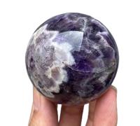 IDGTTLDF Crystals Sphere Amethyst Crystal Ball Decor with Stand,Round Stones Pocket Polished for and Divination,9cm/3.5in