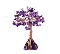 IDGTTLDF decorazione della stanza 1pc Albero dei soldi di cristallo curativo con base a piramide di ametista da sogno Decorazione for ufficio a casa for ricchezza e fortuna