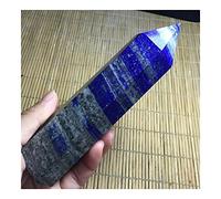 IDGTTLDF Decorazione della Stanza Cristallo Decorativo Roccia Naturale Lapislazzuli Cristallo di Quarzo Punta di Pietra Bacchetta Cristallo obelisco(Size:300g)