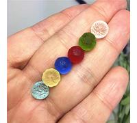 IDGTTLDF Decorazione della Stanza Cristallo Naturale Grezzo 6 pz/Lotto Moldavite Naturale Meteorite Ceca Impatto Perle di Vetro Pietra Grezza Pietra di Cristallo Pietra(Color:Multicolor,Size:20-21mm)