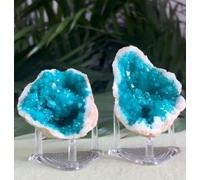 IDGTTLDF Decorazione della Stanza Esemplare di Gemma di Quarzo Cristallo Coppia Blu Tinto