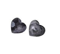 IDGTTLDF Heart-Shaped Stone Sculpture - Handcrafted Figurine, Decorative Crystal Art for and Love 2pcs