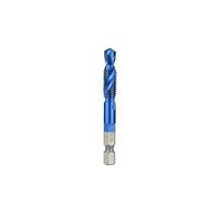 IDGTTLDF HSS Thread Tap Set 6pcs M3 M4 M5 M6 M8 M10 Screw Machine Compound Tap with Center Punch nanos Blue Coated Tap Drill Bits(M8) IDGTTLDF