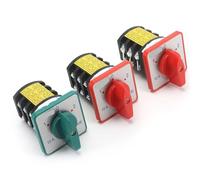 IDGTTLDF HZ5D-10/1.7 M05 M06 1.7KW 10A 12 Screws Three-Section Induction Electronic Starter Transfer Reversible Two Voltage Cam Switch(10A 1.7kW M05 Green)