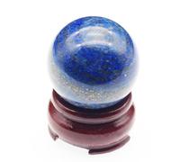 IDGTTLDF Lapis Lazuli Ball Sphere Rare Crystal Polished Blue Labradorite Feldspar Quartz Stone for, Divination, Home Decoration,2.4"(6cm)