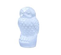 IDGTTLDF Moroccan Selenite Owl Figurine - 3.1 × .8 .5 in Hand-Carved Crystal Stone Sculpture for Home Office Décor