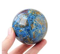 IDGTTLDF Phoenix Lapis Lazuli Symbiotic Crystal Ball with Stand Hand Made Display Gemstone Decorative Precious Gifts for Family and Friends,60-65mm