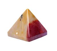 IDGTTLDF Pyramid Crystal Stones - 1.2" Great Figurine of Stone for, Balancing and Pyramids Grid ()(Yellow Calcite)