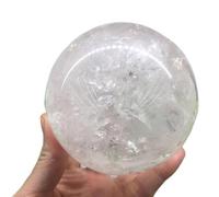IDGTTLDF Quartz White Calcite Crystal Sphere Ball for Witchcraft and Decorative Balls,Crystals and Stones Beginners Gift,9cm