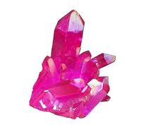 IDGTTLDF Red Flame Crystal Cluster Plating Titanium Coated 120-140g (Size : 3pcs)
