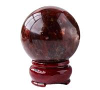IDGTTLDF Red Gum Flower Crystal Ball Magic Balls Carved Sphere for Decoration,Red-50~55mm
