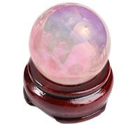 IDGTTLDF Rose Quartz Crystal Ball with Stand Polished Stone Sphere Gemstone Sculpture Figurine for Fengshui Display Divination Home Decoration,2.0in(50mm)