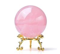 IDGTTLDF Rose Quartz Crystal Stone Ball | | Divination Sphere Sculpture Figurine Gemstone |Home Desk Decor Decorative Collection,8cm