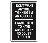 IDGTTLDF Sarcastic Man Cave Sign Retro Metal Tin Plaque with Funny Brutal Honesty Quote for Garage Bar or Pub Decor 8 X 12 inch