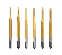 IDGTTLDF Set M1M1.2/M1.4/M1.6/M1.7/M1.8 HSS Machine Thread Tap Threading Hand Tools(6pcs OPP TIN) IDGTTLDF