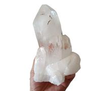 IDGTTLDF Stone White Crystal Ore Tower Column Quartz Home Decoration Gift(Size:700-750g)