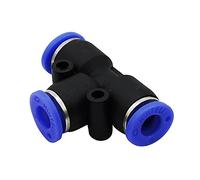 IDGTTLDF Sturdy Straight Elbow Three-Way Four-Way Slip Lock Quick Connectors Butt Reptile Joints Pneumatic Pipe Fittings Hose Splitters 100 PCS (Color : Black)