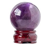 IDGTTLDF Uruguayan Amethyst Ball Ornaments, Stone Polished Seven-Star Array Feng Shui Home Decoration,Purple-50~55mm