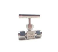 IDGTTLDF Valvola a Spillo a Doppia ghiera in Acciaio Inossidabile 304, valvola a Globo con Manicotto Esagonale for Tubo da 4 mm