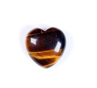 IDGTTLDF Various Materials Gemstones Rose Quartz Crystals Love Heart Shaped Amethyst Home Decoration (Color : Tiger Eye)