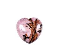 IDGTTLDF Various Materials Gemstones Rose Quartz Crystals Love Heart Shaped Amethyst Home Decoration (Color : Rosapyroxene)