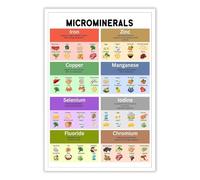 IDGTTLDF Vitamins And Minerals Guide Wall Art - Essential Micronutrients, Great for Home Food Education and Wall Decoration Unframed,16x24inch(40x60cm)