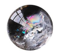 IDGTTLDF White Clear Quartz Crystal Ball Home Decor Prosperous Love Invite Wealth + Base,65mm