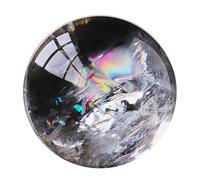 IDGTTLDF White Clear Quartz Crystal Ball Home Decor Prosperous Love Invite Wealth + Base,70mm