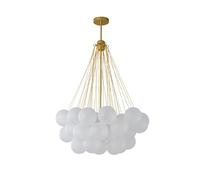IDHBGJD Cerchio LED Plafoniera Moderna Bubble Ball Lampadario Rotondo Anello da Soffitto Luce Sospesa Regolabile Lampada a Sospensione per Soggiorno Salotto Corridoio Camera da Letto 80 60 40 CM