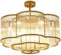 IDHBGJD Lampada a Sospensione - Lampadario in Cristallo Stile postmoderno Lampada a Sospensione con Paralume in Vetro a LED Rotondo di Lusso postmoderno